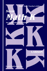 Saxon Math K Homeschool Student's Meeting Book 1st Edition