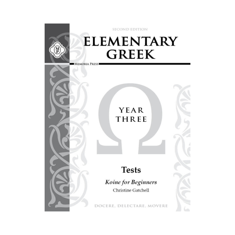 Elementary Greek: Year 3 - Tests (Second Edition)